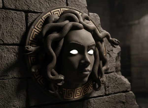 3D Medusa Wall Sculpture – Greek Mythology Decor | Luxury Gorgon Wall Art with Snake Detailing | Modern Mythic Home Accent