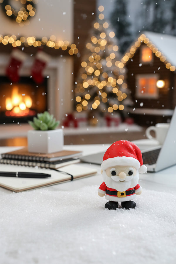 Cute Mini Santa Claus Figurine – Adorable Christmas Holiday Decor & Stocking Stuffer